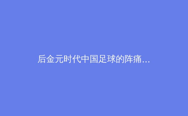 后金元时代中国足球的阵痛与曙光：青训体系重构与社区足球文化培育 - 2
